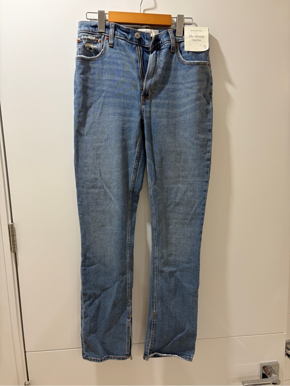 Abercrombie & Fitch Light Blue Straight Jeans. High rise.